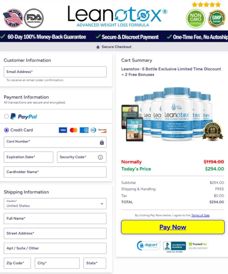 Ikaria Lean Belly Juice Leanotox Order Page